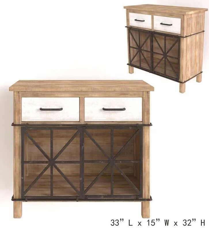 Industrial style storage cabinets with metal cabinet door