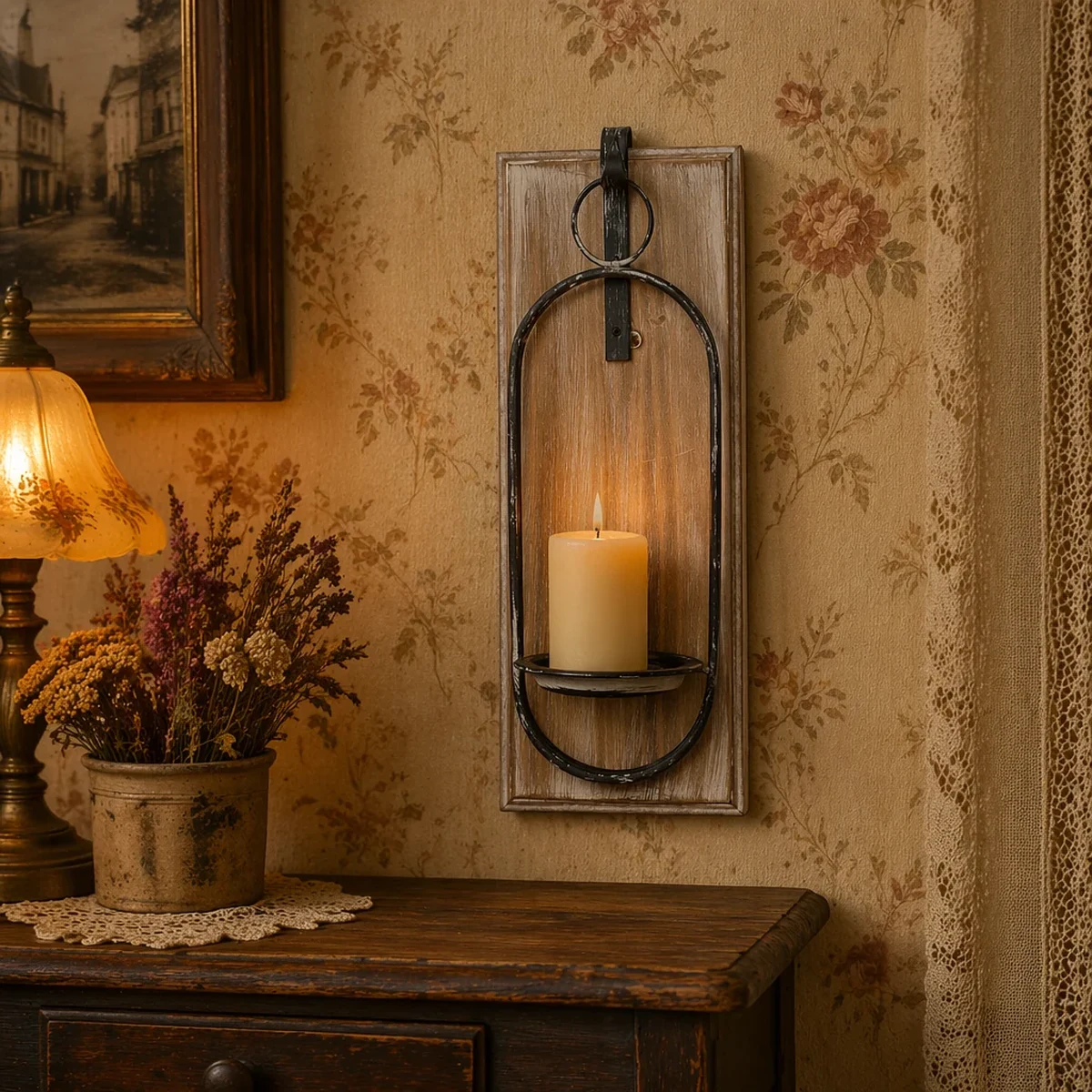 Farmhouse Metal Sconce Home Accent