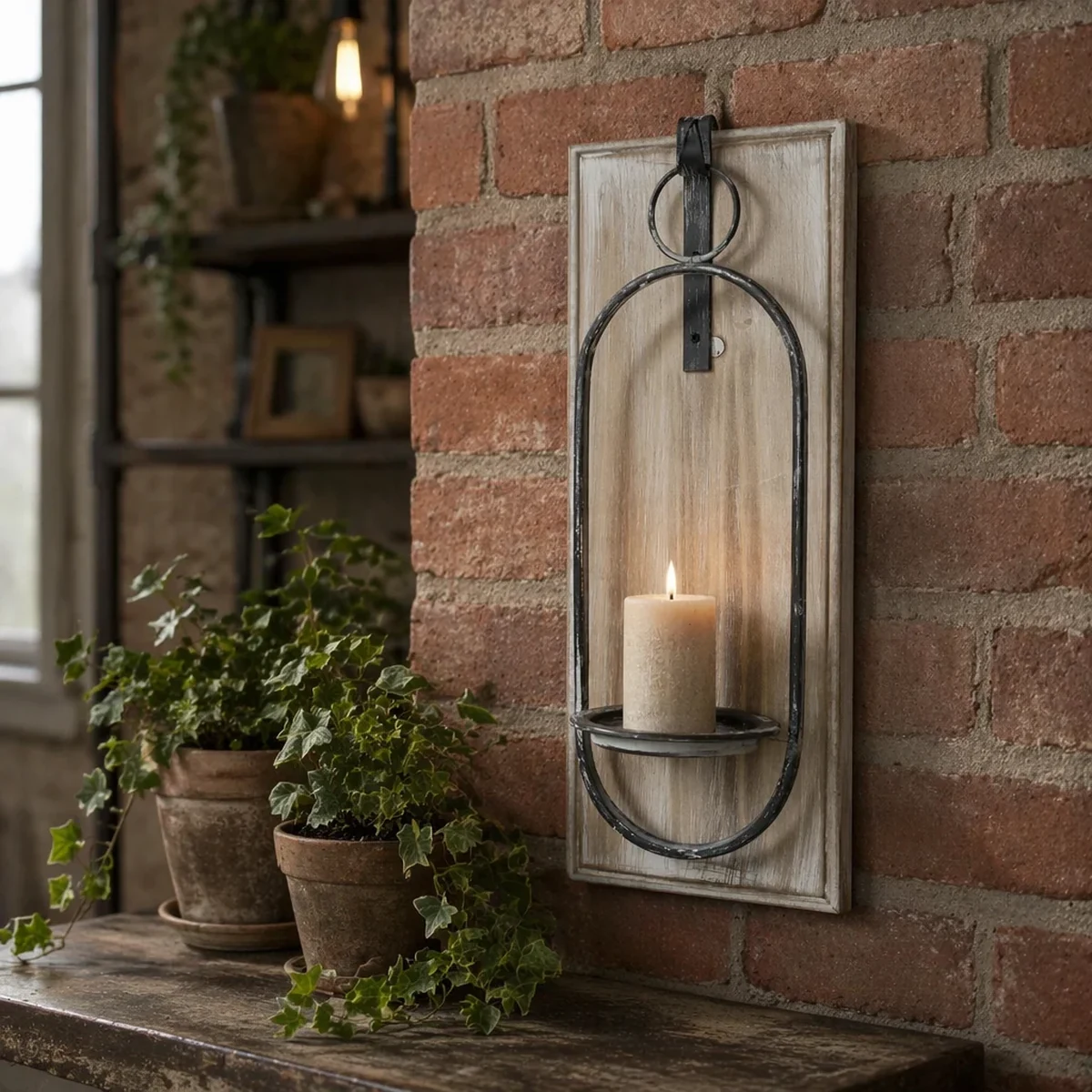 Farmhouse Metal Sconce Home Accent