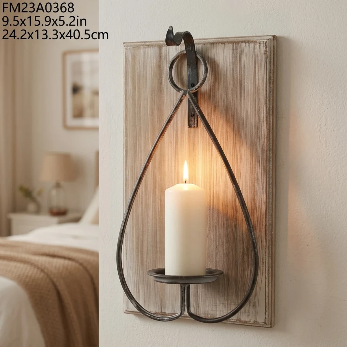 Farmhouse Solid Wood Sconce Home Accent