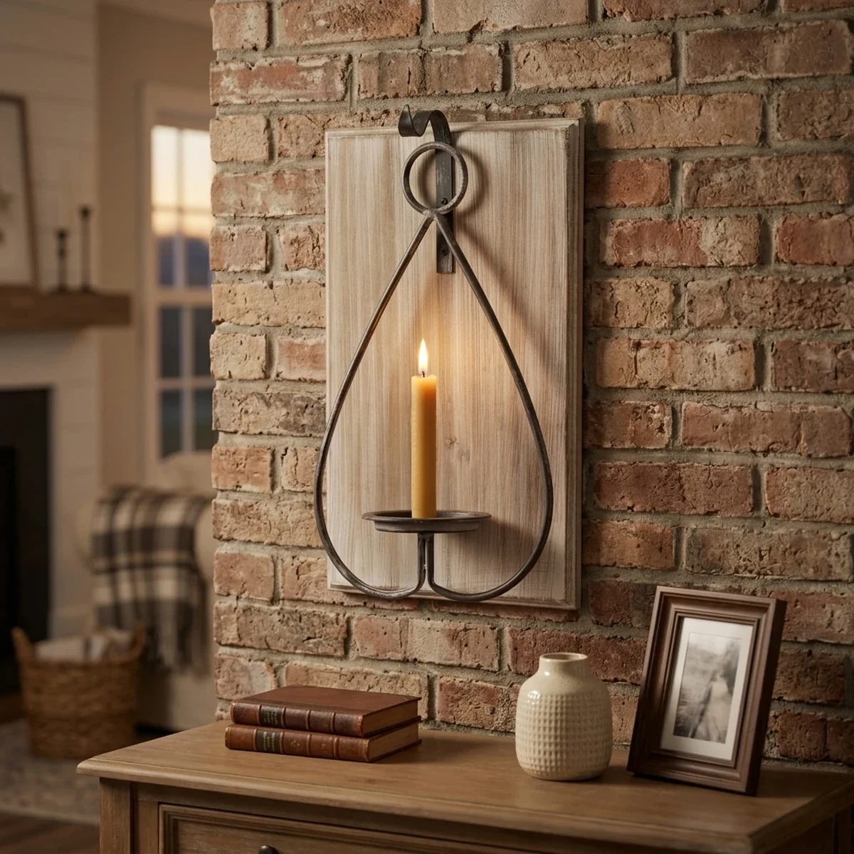 Farmhouse Solid Wood Sconce Home Accent