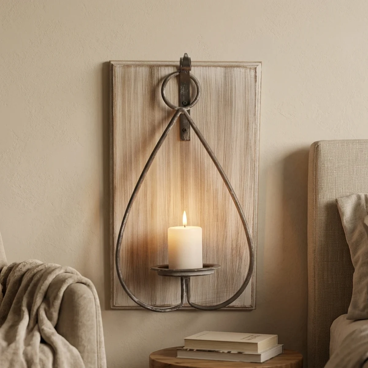 Farmhouse Solid Wood Sconce Home Accent