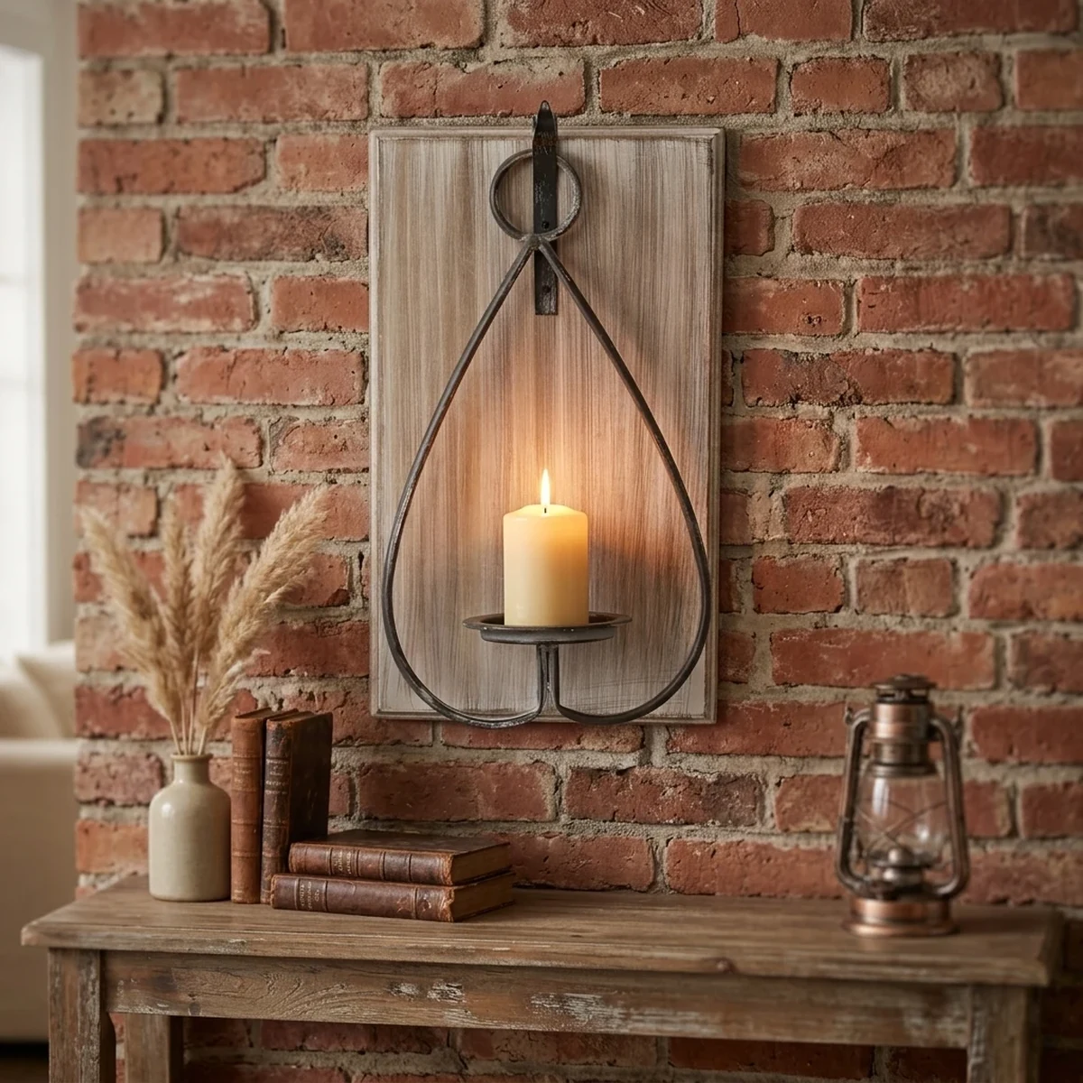 Farmhouse Solid Wood Sconce Home Accent