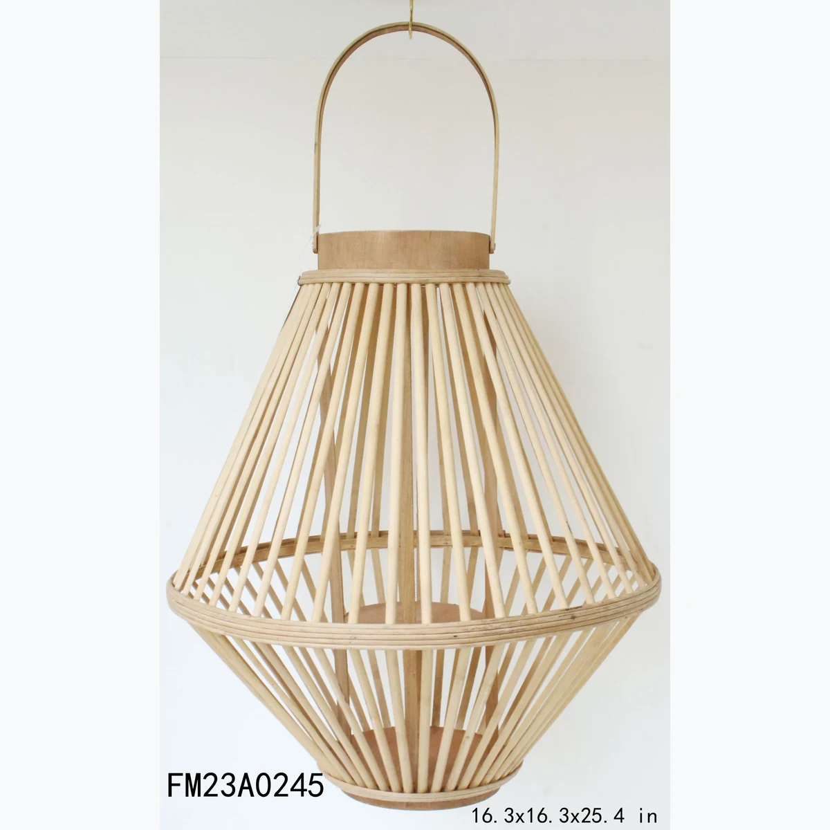 Rustic Rattan Woven Lantern Home Accent