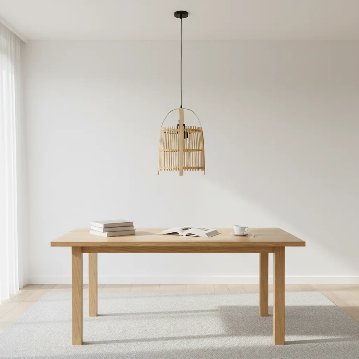 Boho Rattan Woven Pendant Home Accent