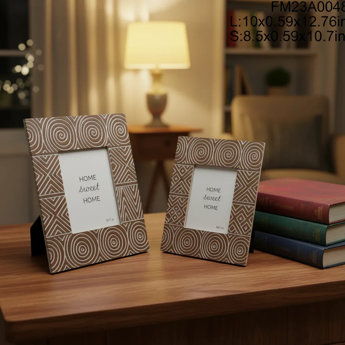 Boho Solid Wood Geometric Picture Frame