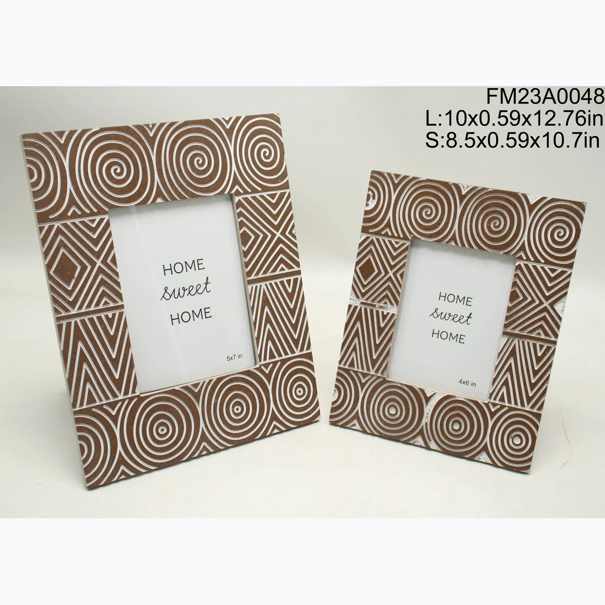 Boho Solid Wood Geometric Picture Frame