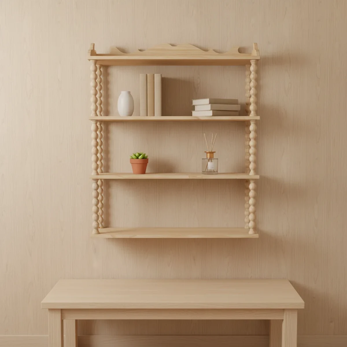 Classic Solid Wood Floating Wall Shelf