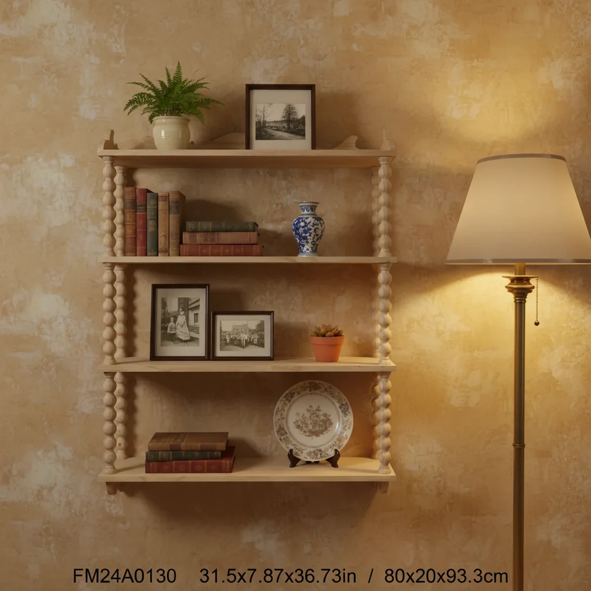 Classic Solid Wood Floating Wall Shelf