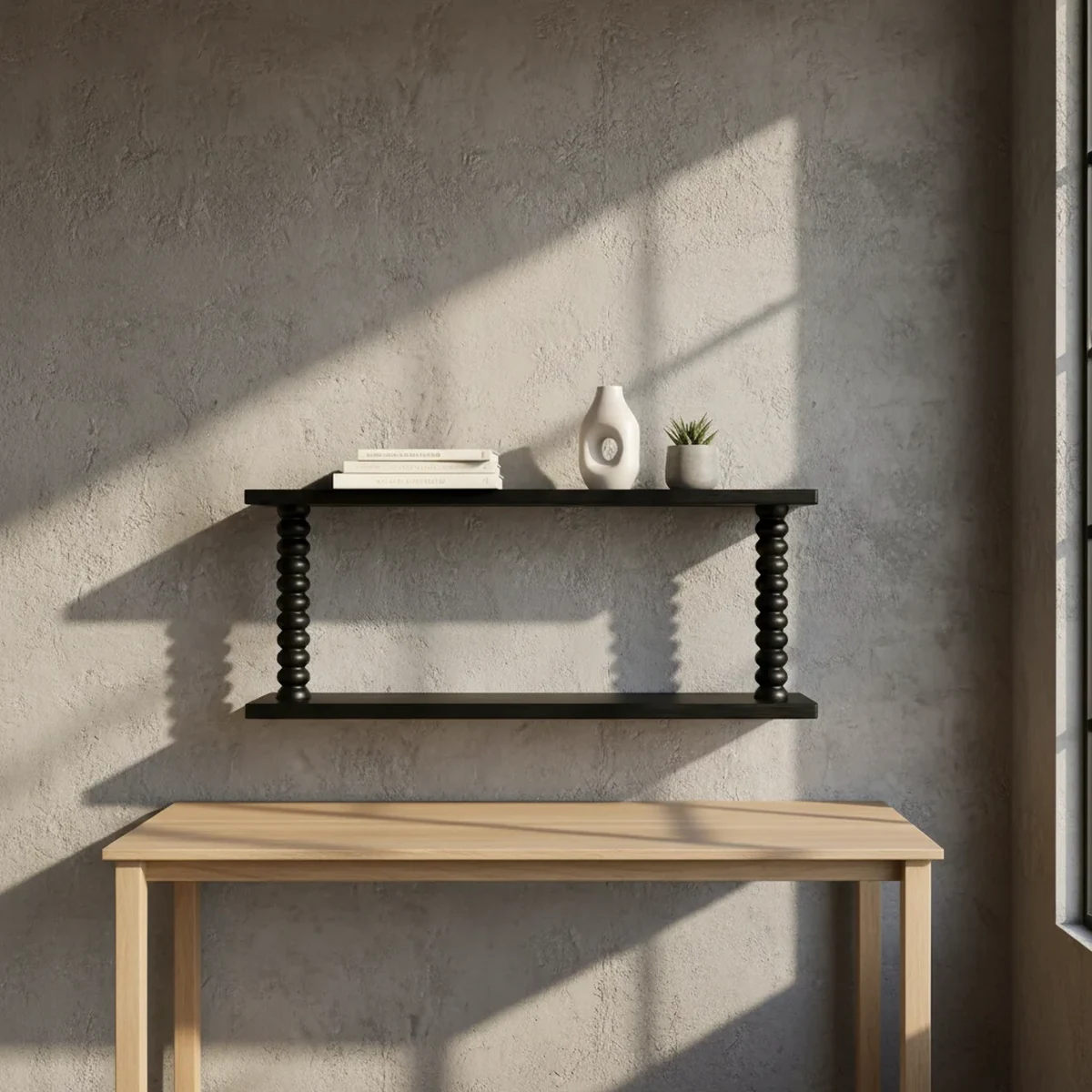Farmhouse Solid Wood Floating Wall Shelf