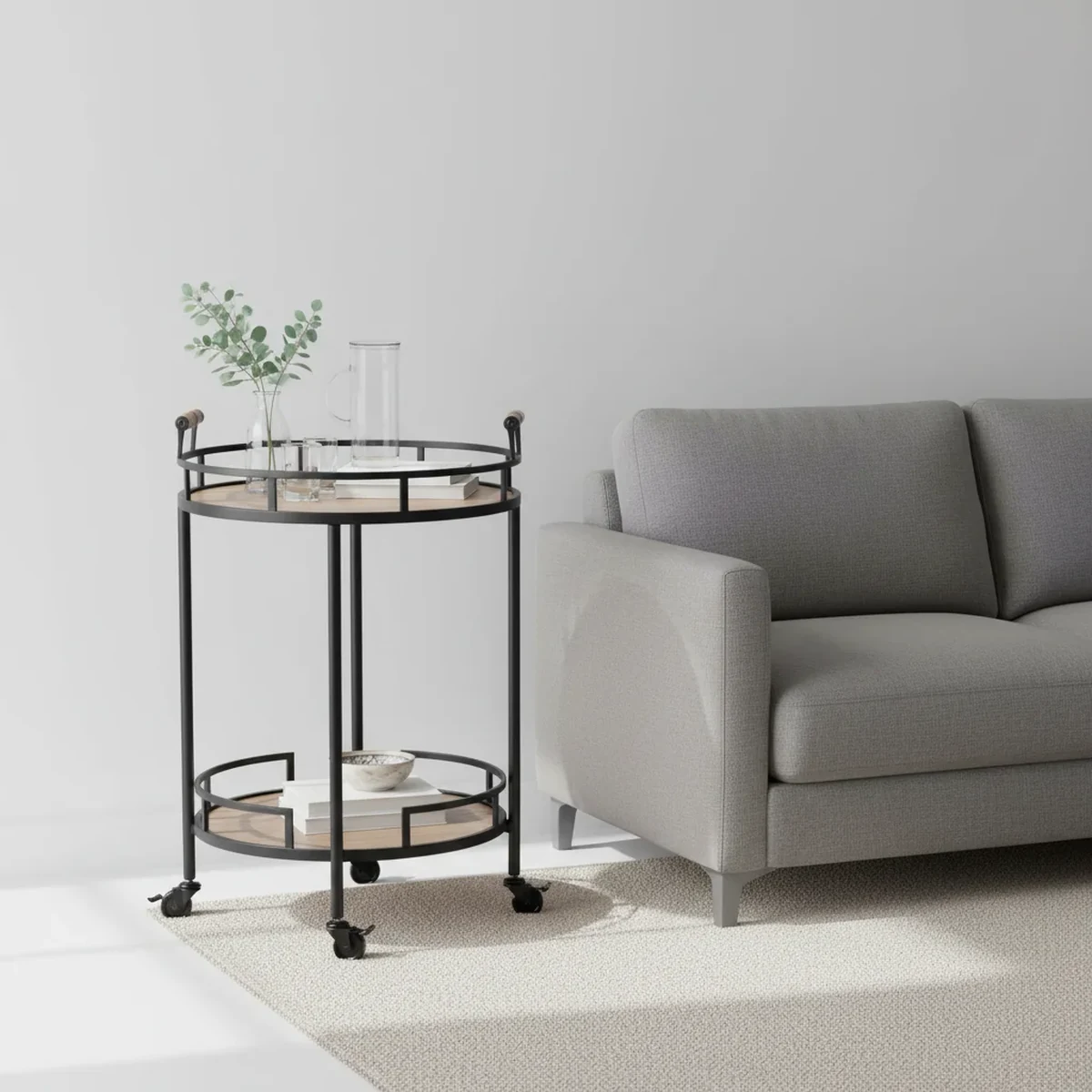 Classic Metal 2-Tier Serving Cart