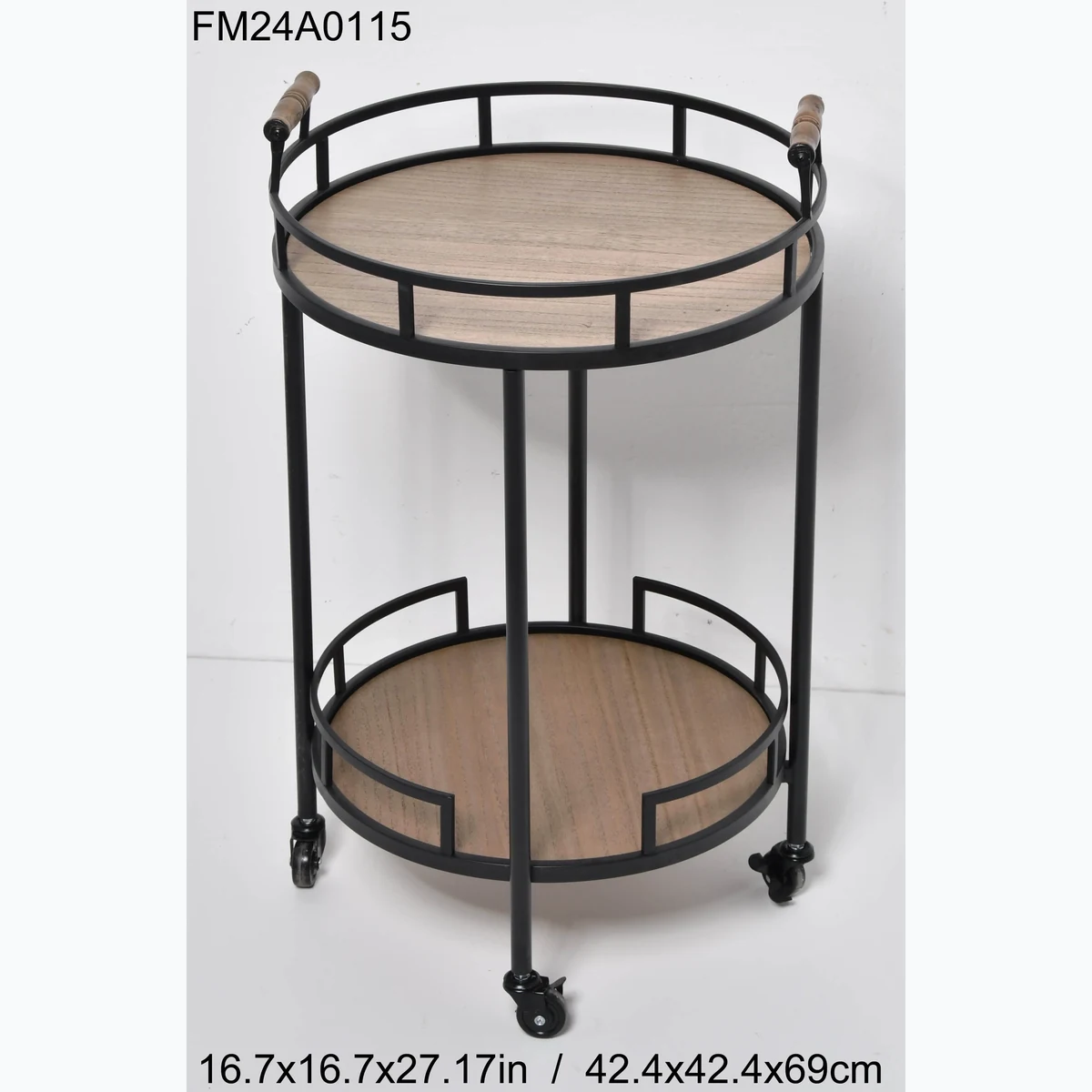 Classic Metal 2-Tier Serving Cart