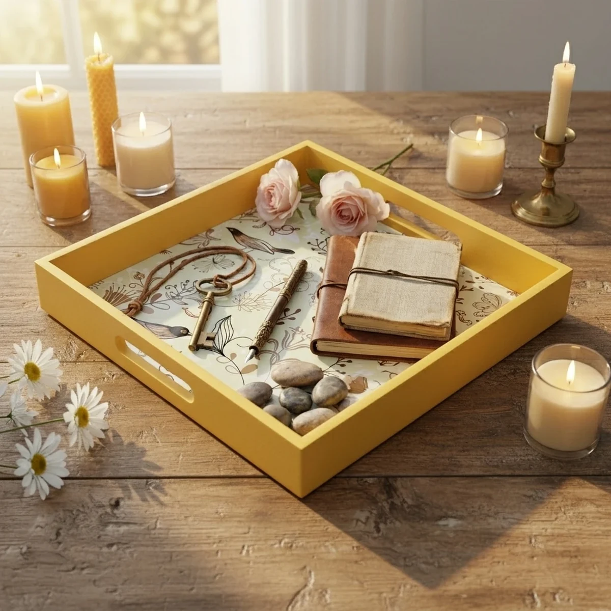 Classic Solid Wood Decorative Tray