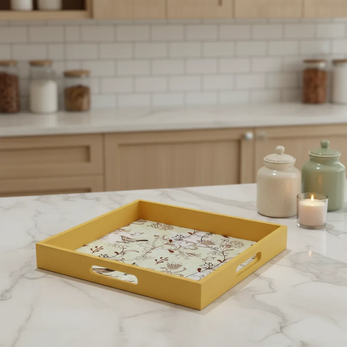 Classic Solid Wood Decorative Tray