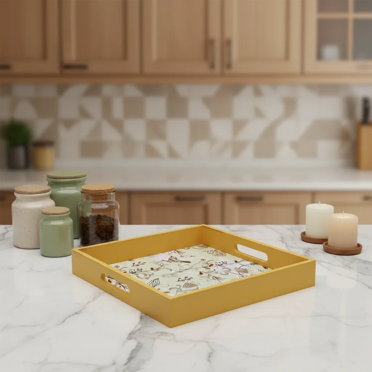 Classic Solid Wood Decorative Tray