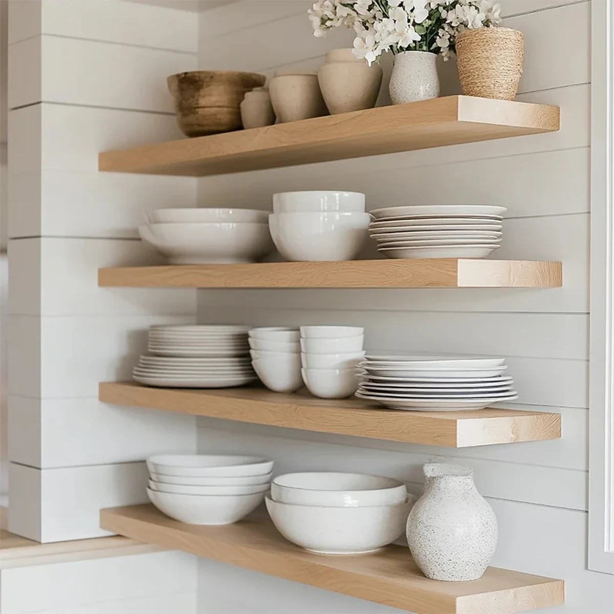 Classic Solid Wood Floating Wall Shelf