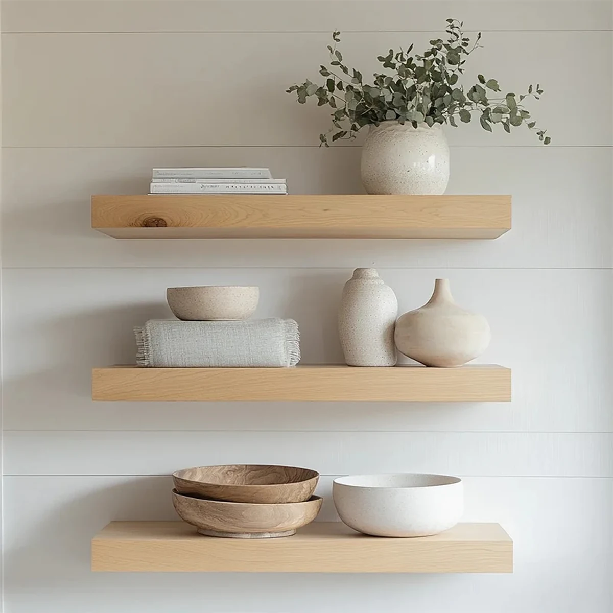Classic Solid Wood Floating Wall Shelf