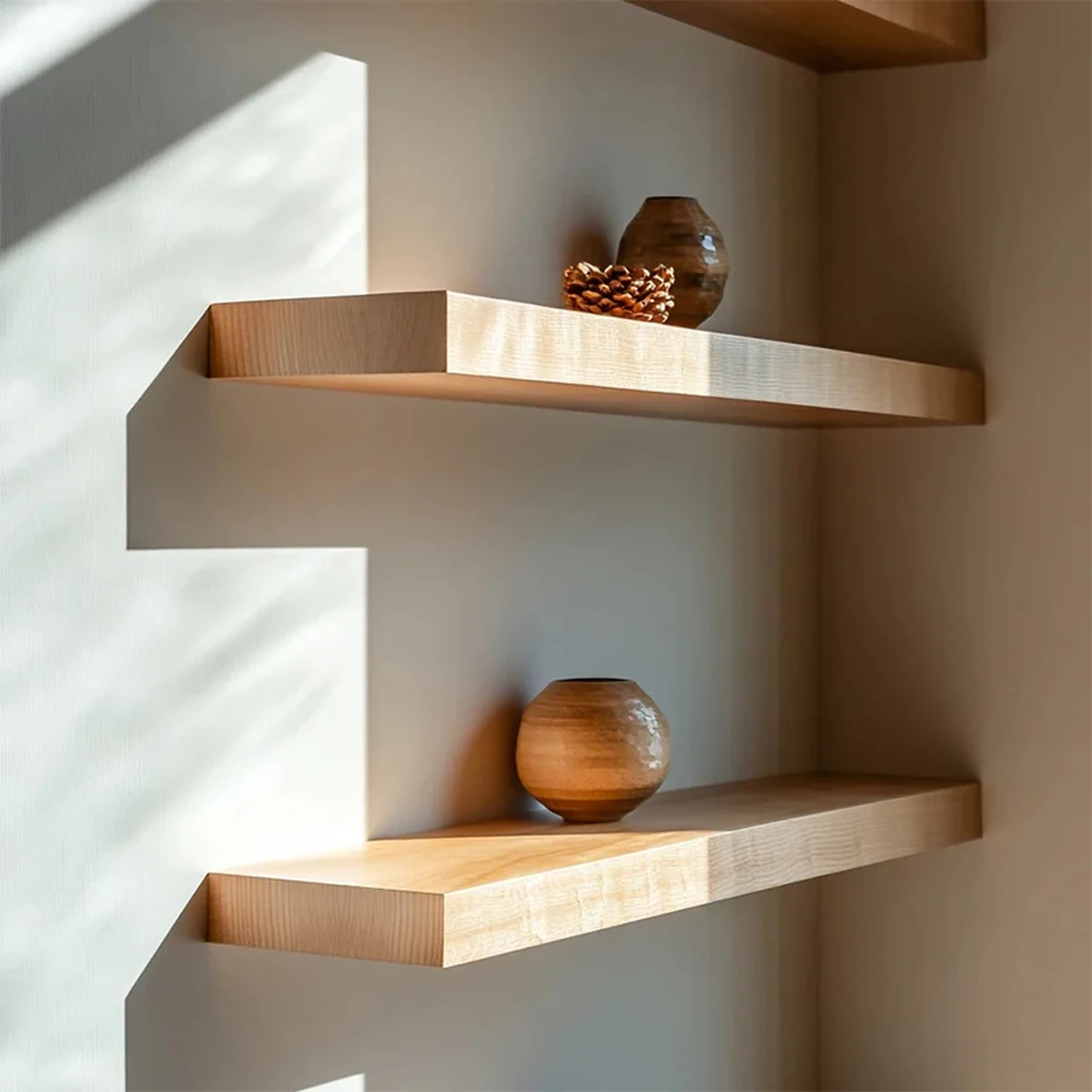 Classic Solid Wood Floating Wall Shelf