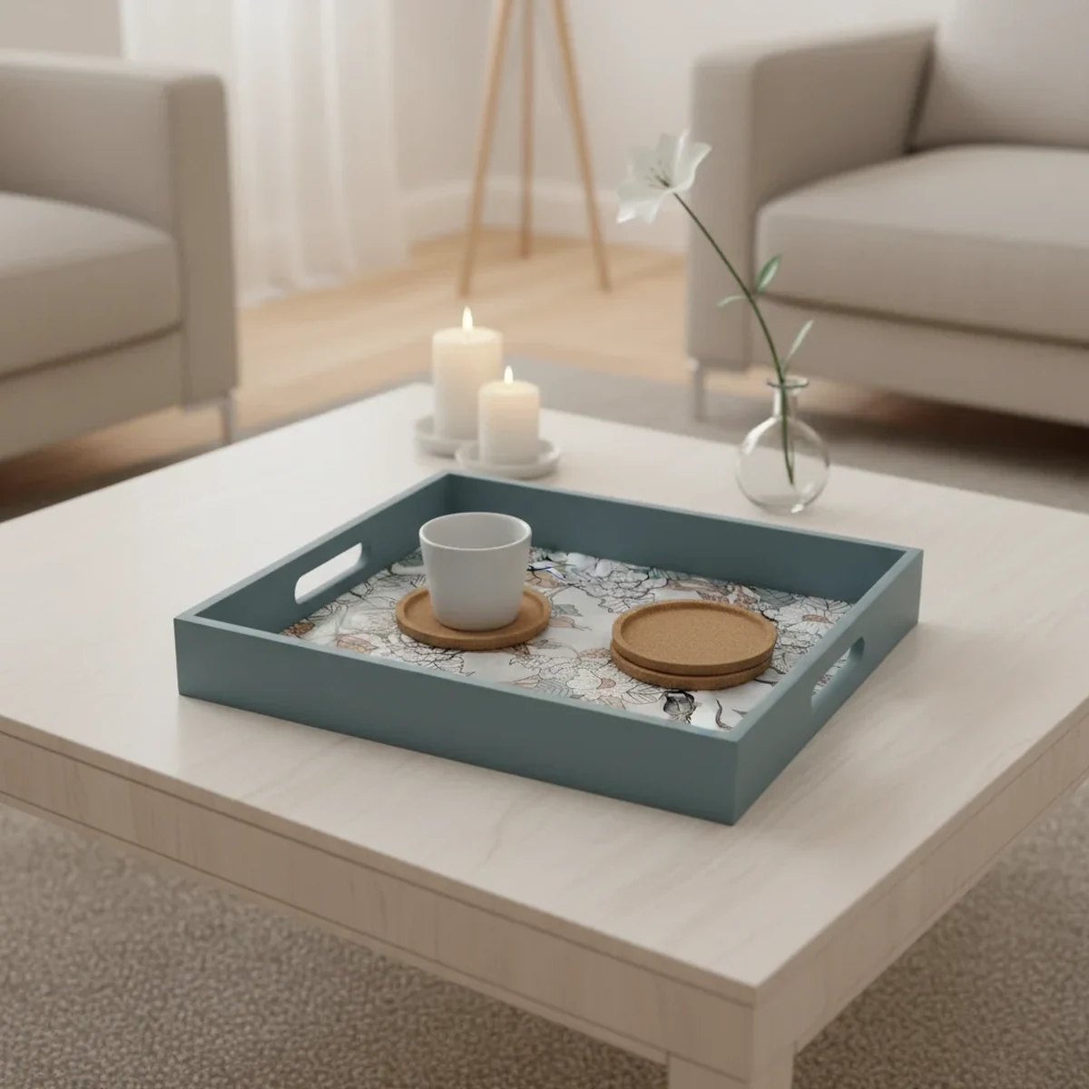 Modern Solid Wood Decorative Tray
