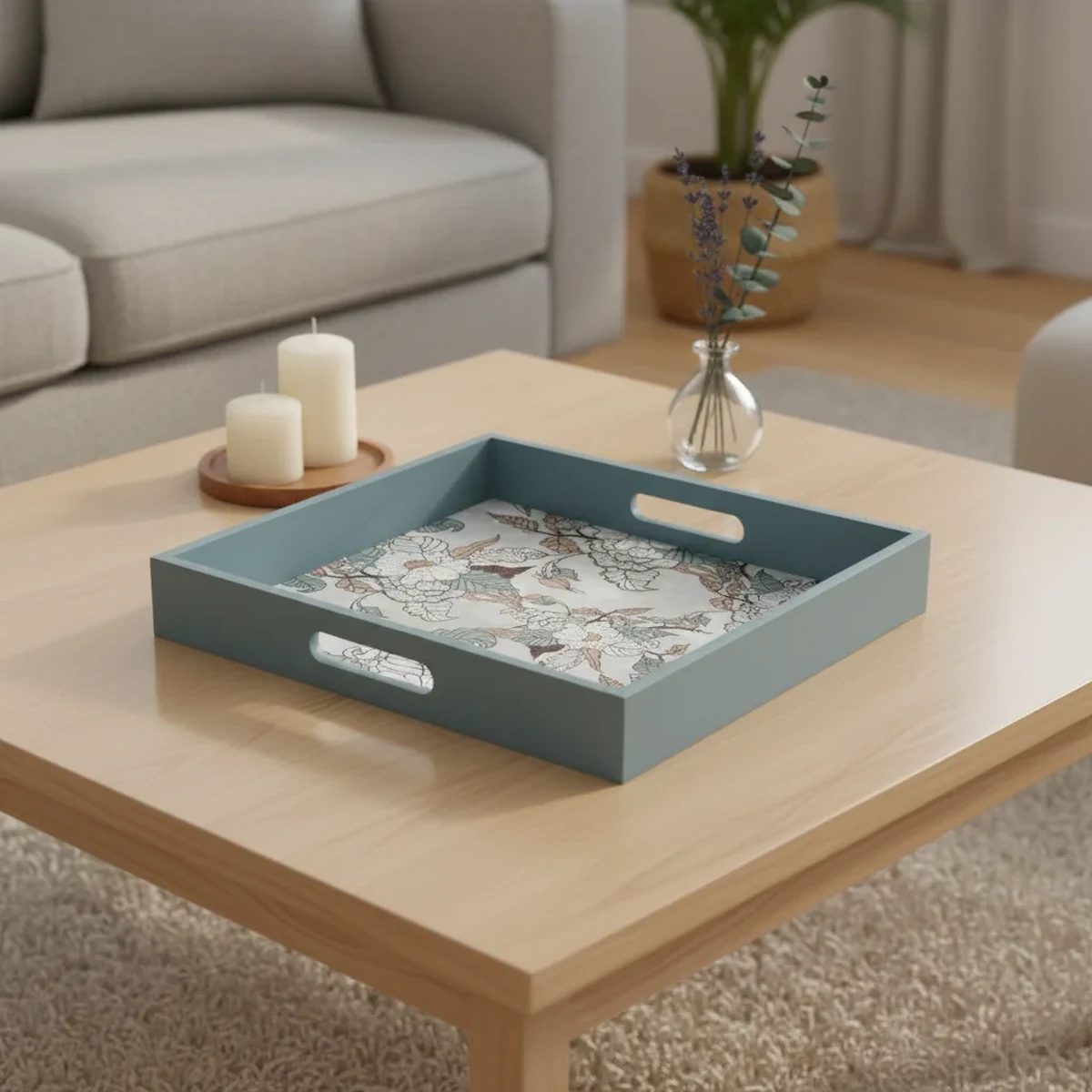 Modern Solid Wood Decorative Tray