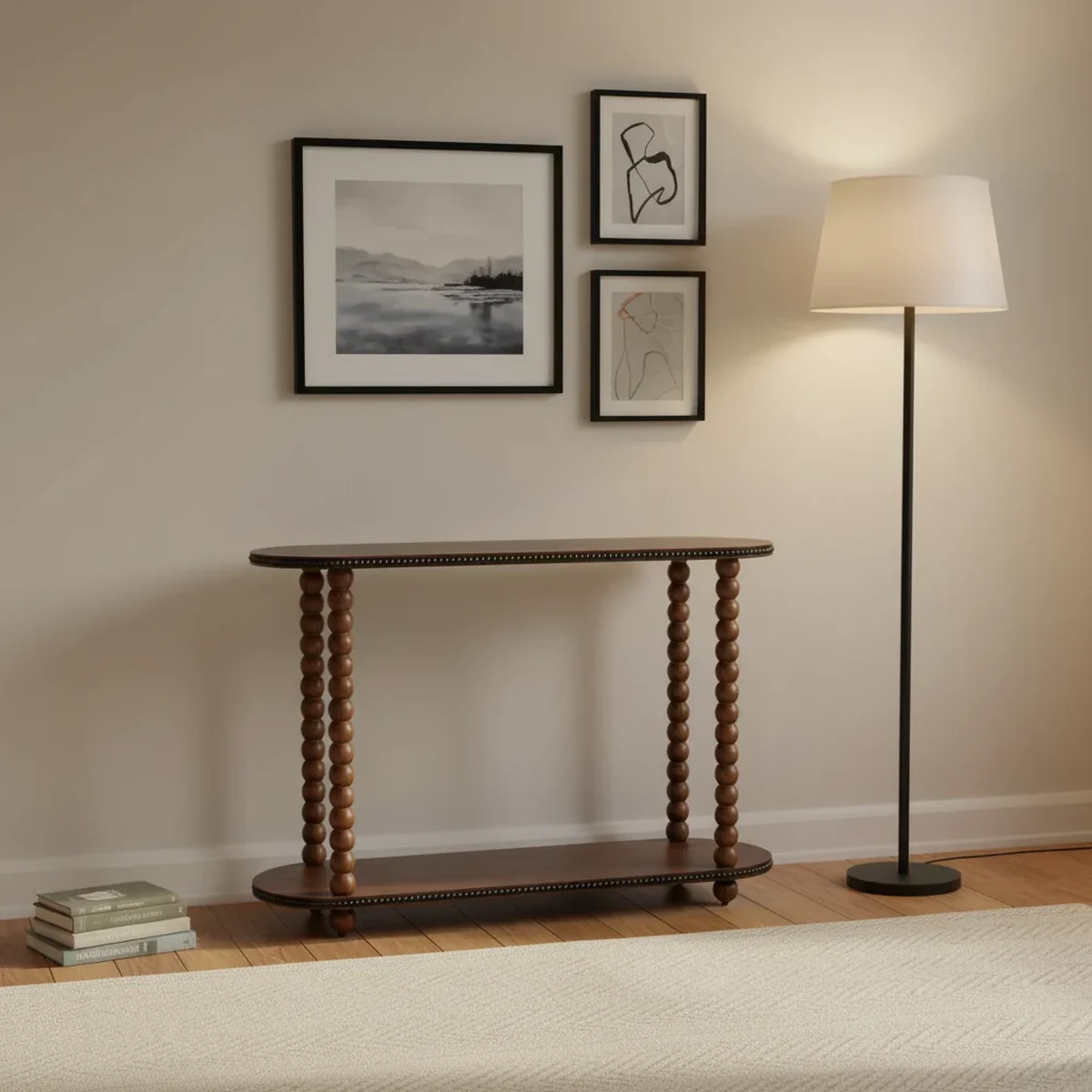 Farmhouse Solid Wood Console Accent Table
