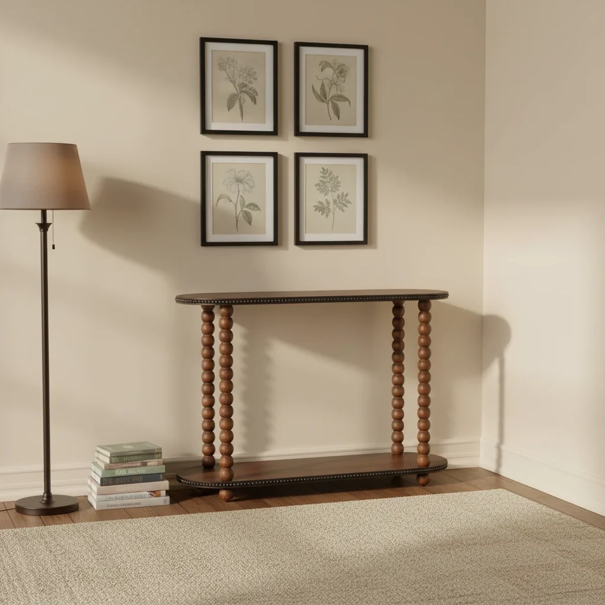 Farmhouse Solid Wood Console Accent Table