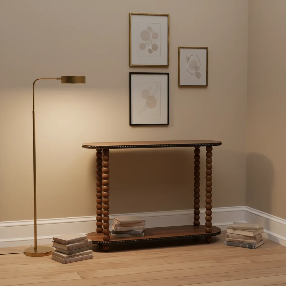 Farmhouse Solid Wood Console Accent Table