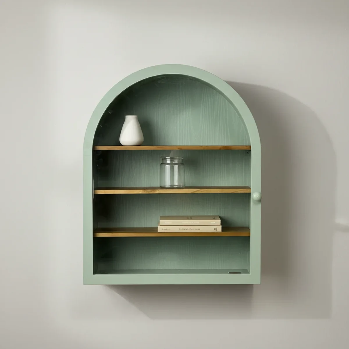 Classic Glass Arched Arch Floating Wall Shelf