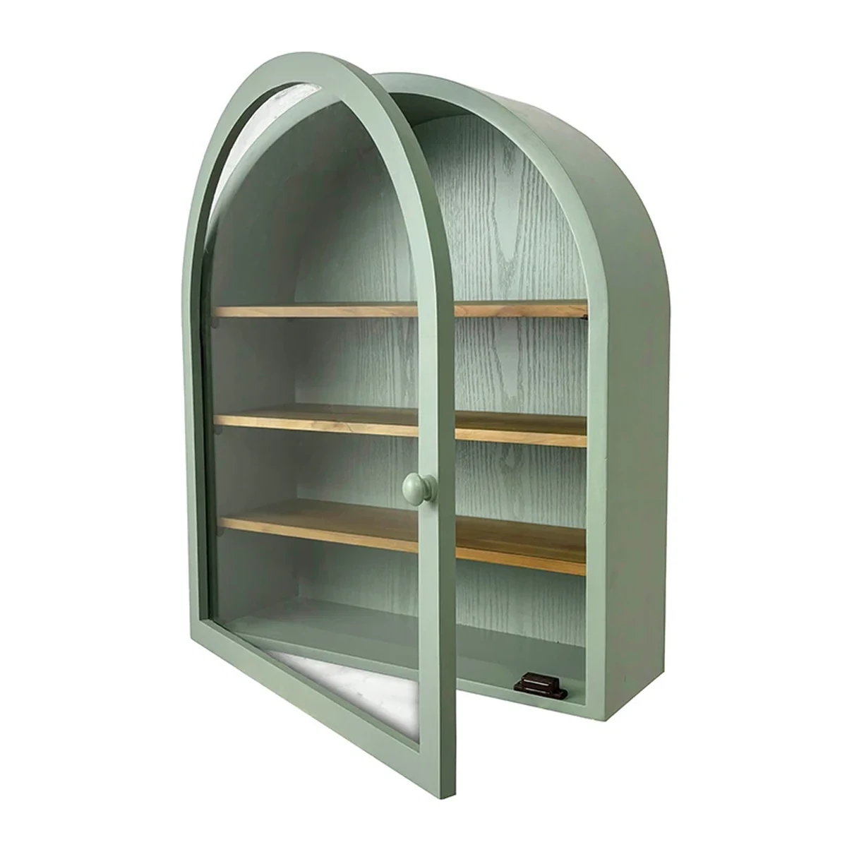 Classic Glass Arched Arch Floating Wall Shelf