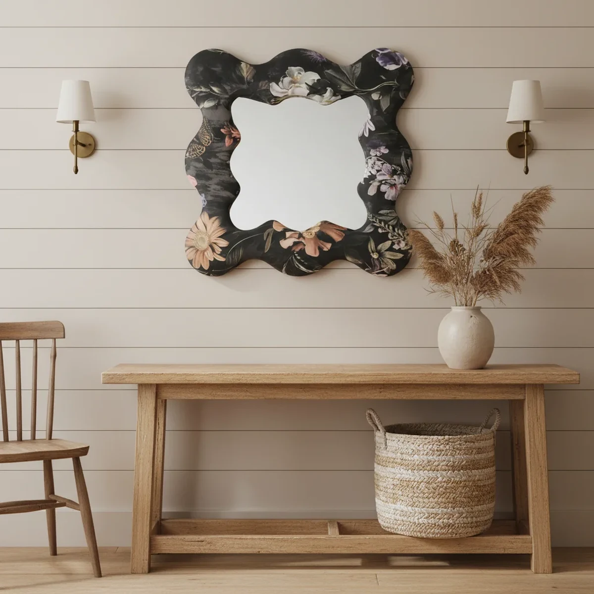 Classic Fabric Wall Mirror