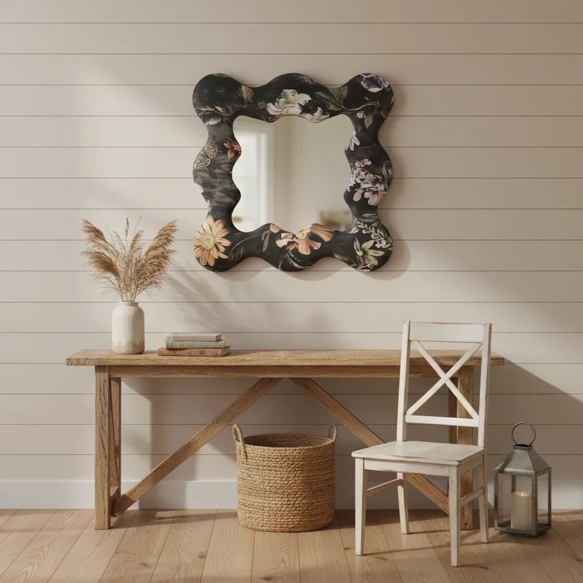 Classic Fabric Wall Mirror