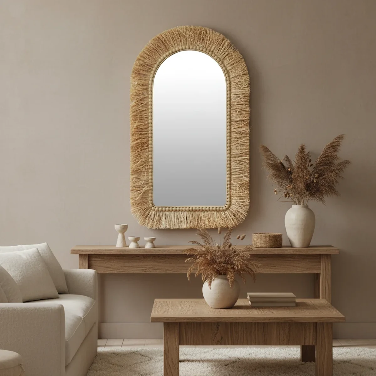 Art Deco Grass Arch Wall Mirror