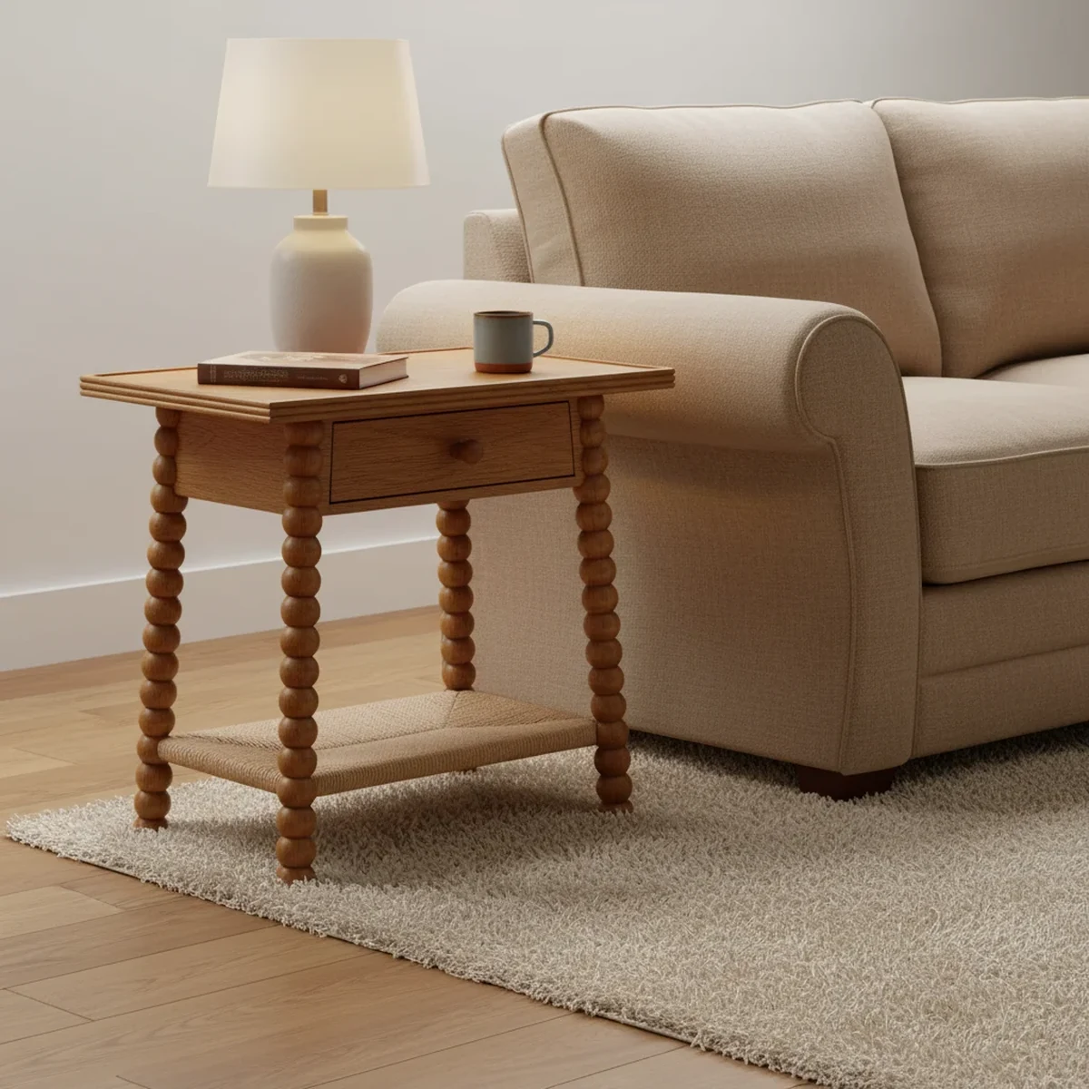 Rustic Solid Wood Rectangle Coffee Accent Table