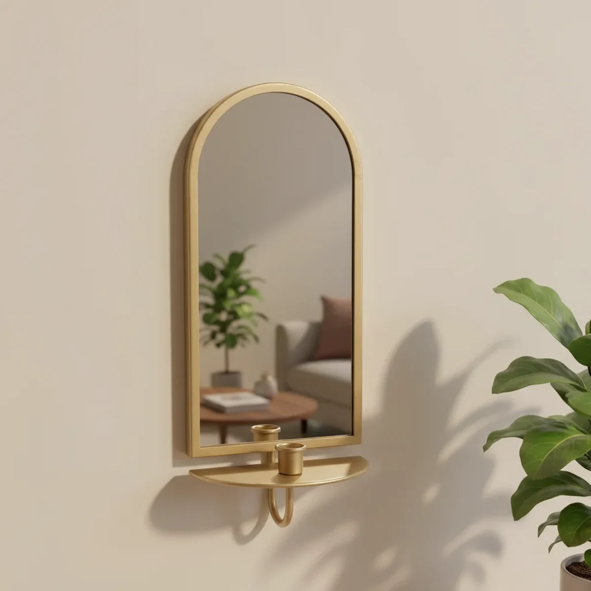 Vintage Metal Wall Mirror