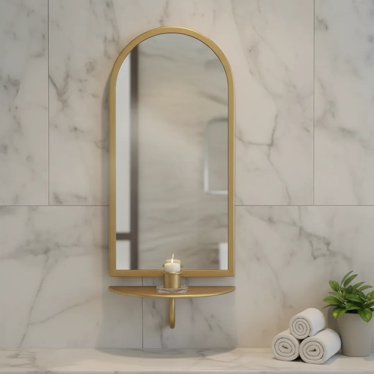 Vintage Metal Wall Mirror