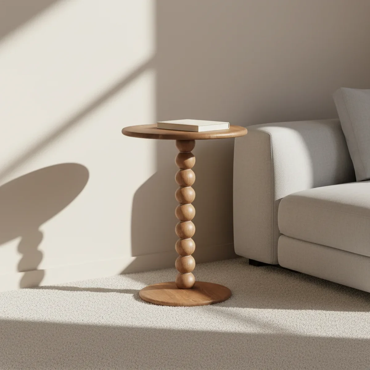 Farmhouse Solid Wood Round Coffee Accent Table