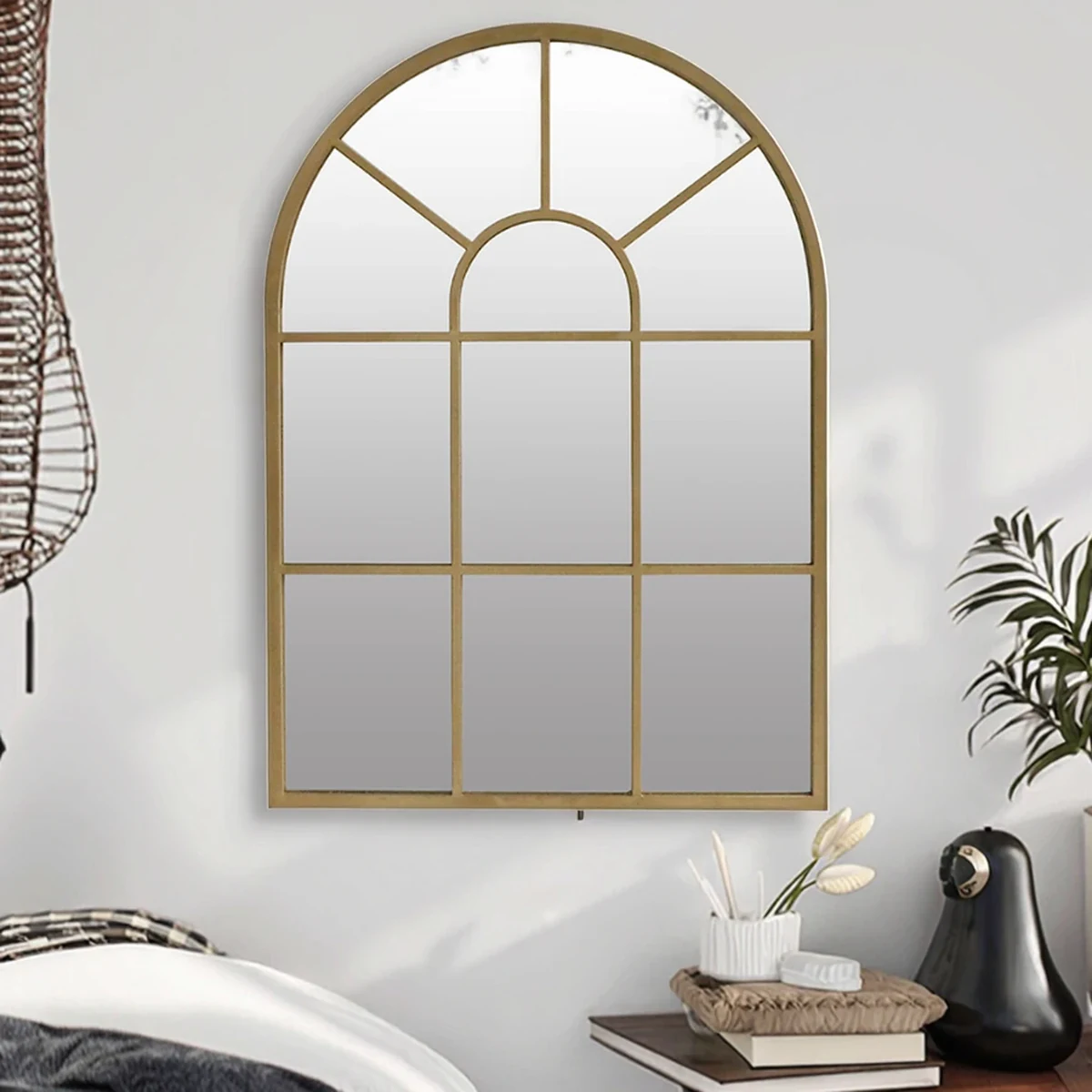 Modern Metal Arch Wall Mirror