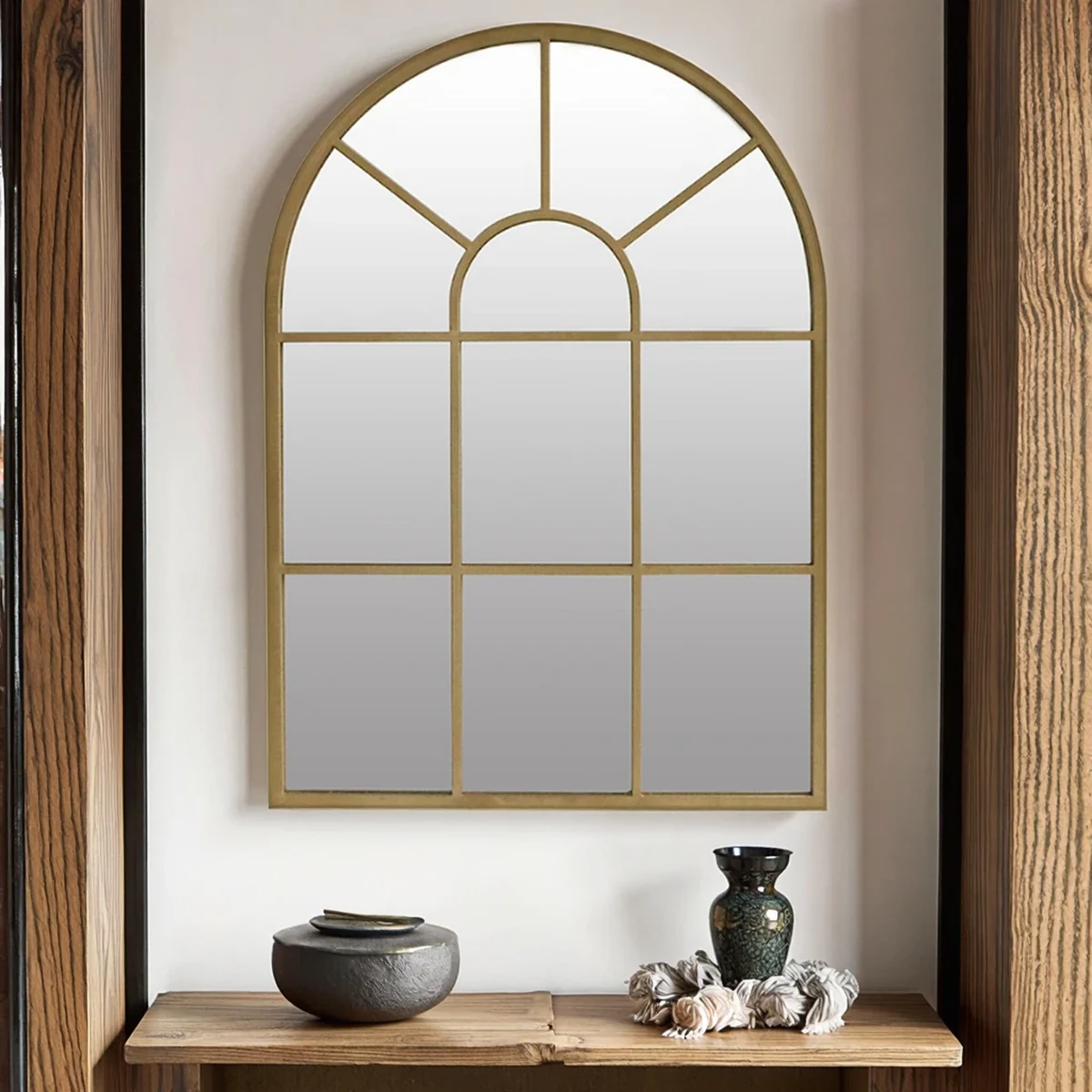 Modern Metal Arch Wall Mirror