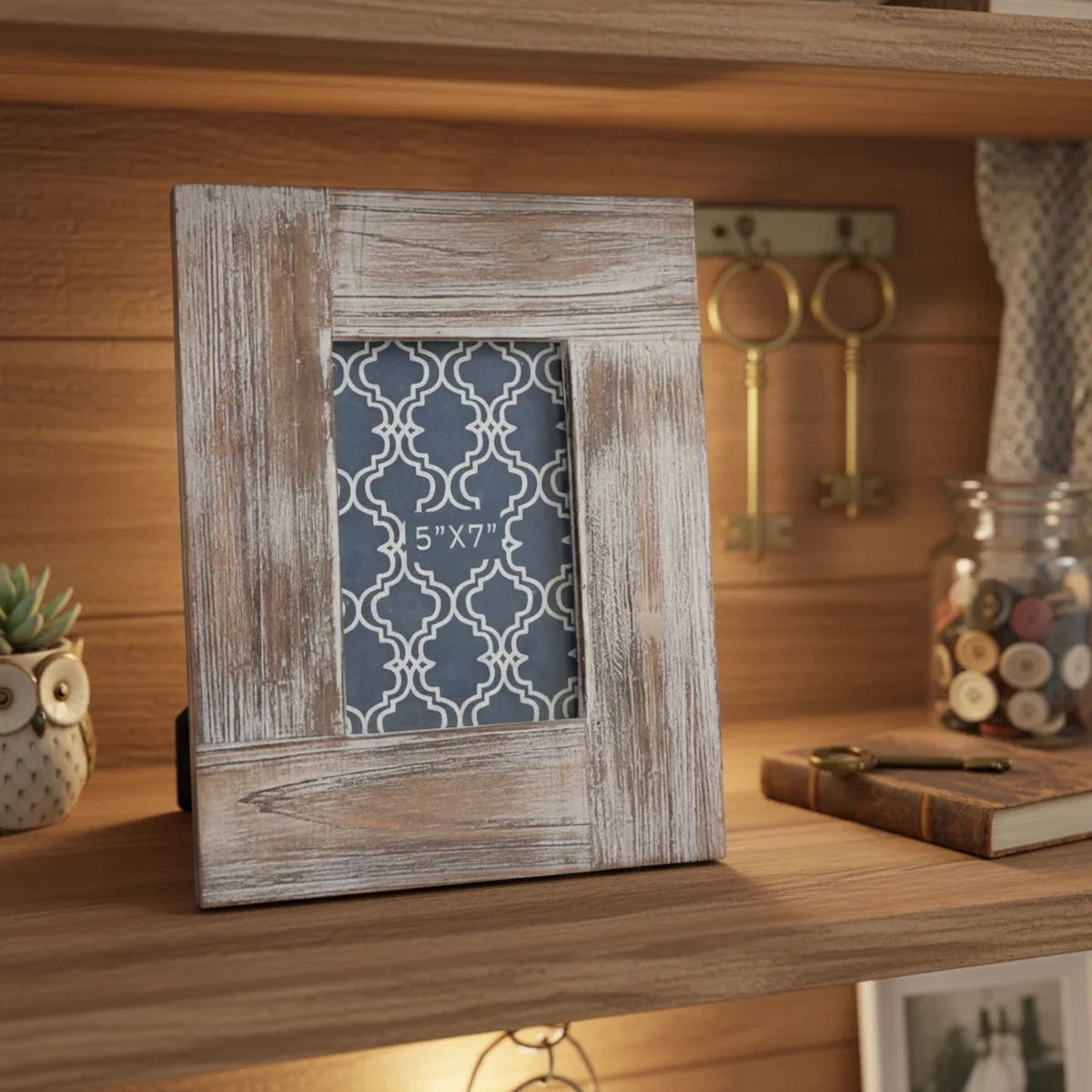 Rustic Solid Wood Rectangle Picture Frame