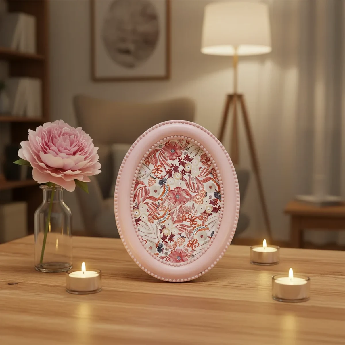 Modern Resin Oval Picture Frame