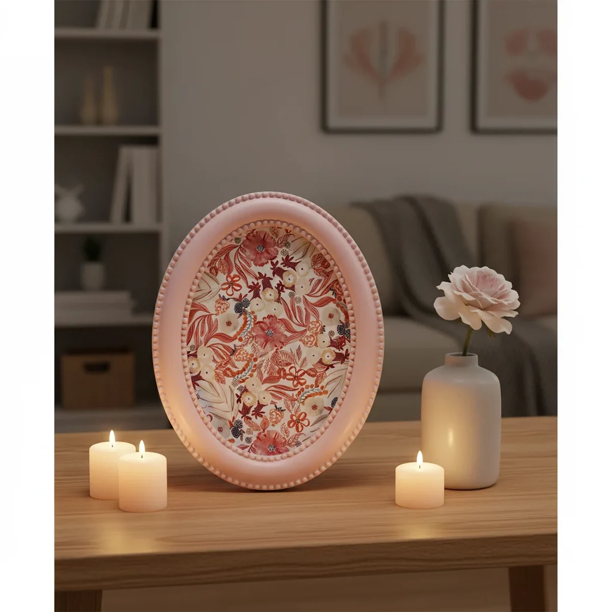 Modern Resin Oval Picture Frame