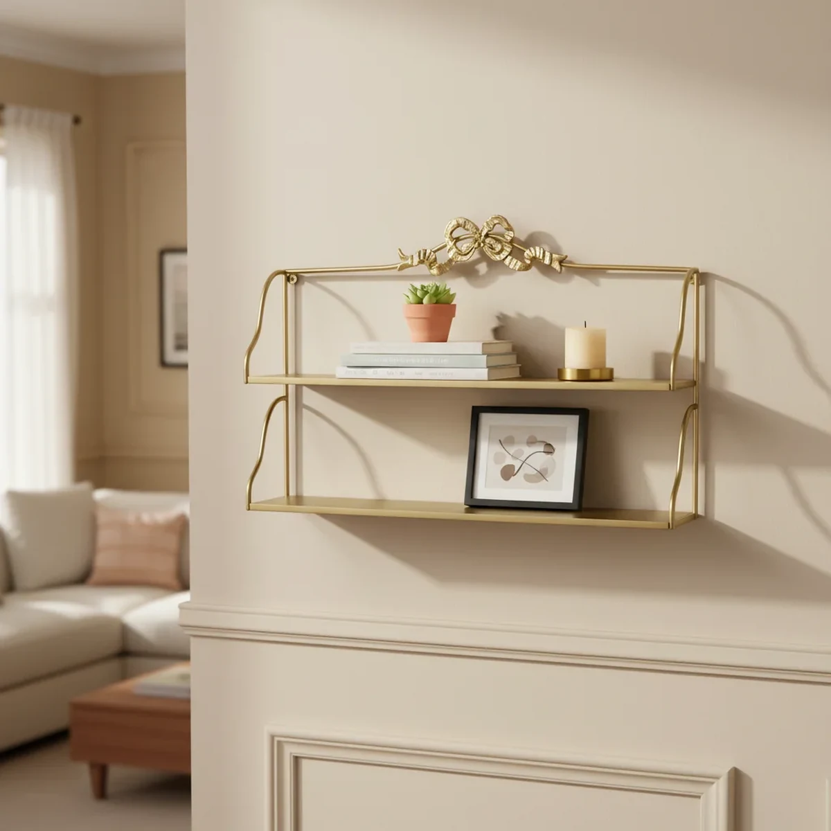 Classic Metal Floating Wall Shelf