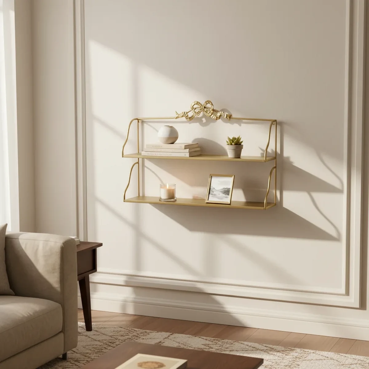 Classic Metal Floating Wall Shelf