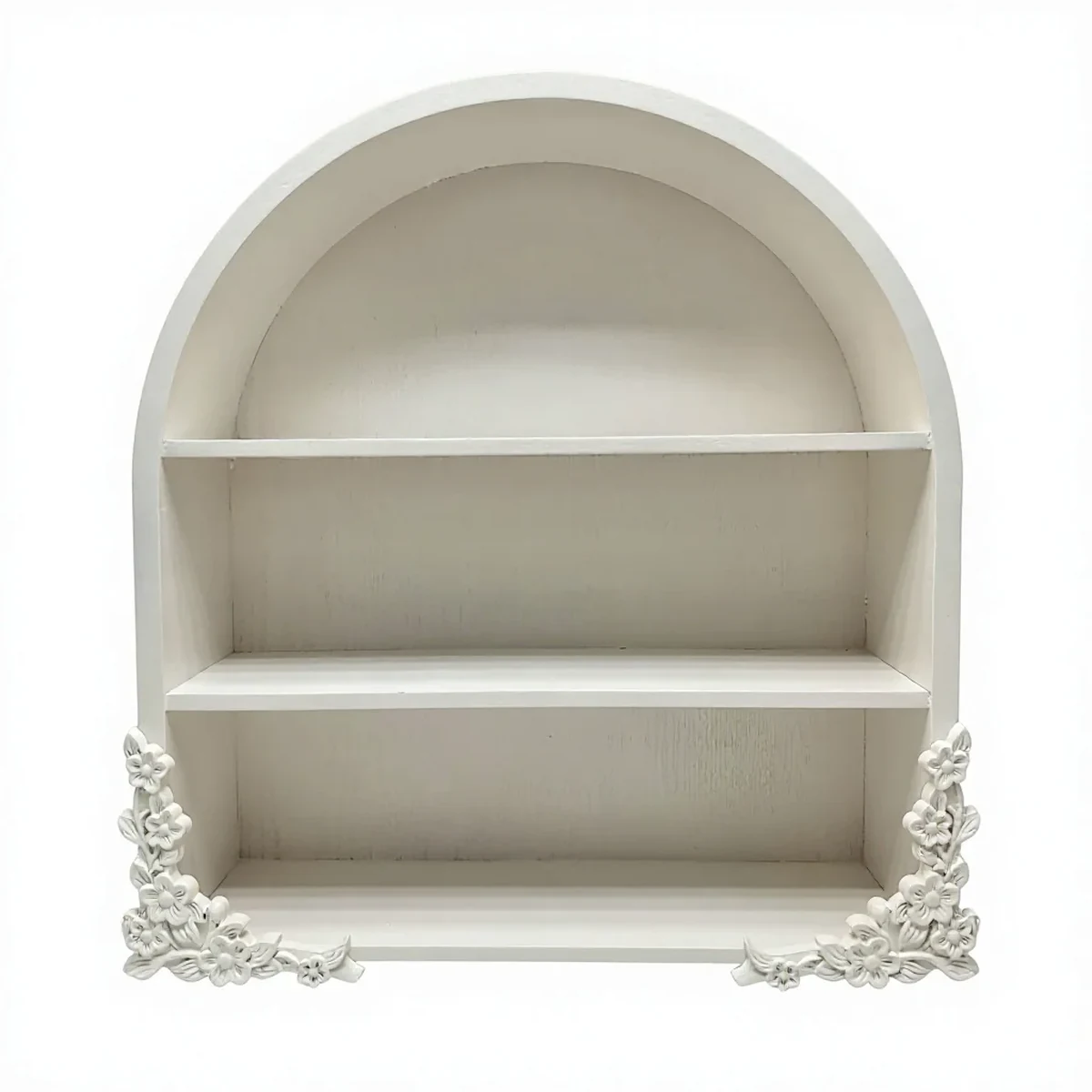 Classic Solid Wood Arched Arch Floating Wall Shelf