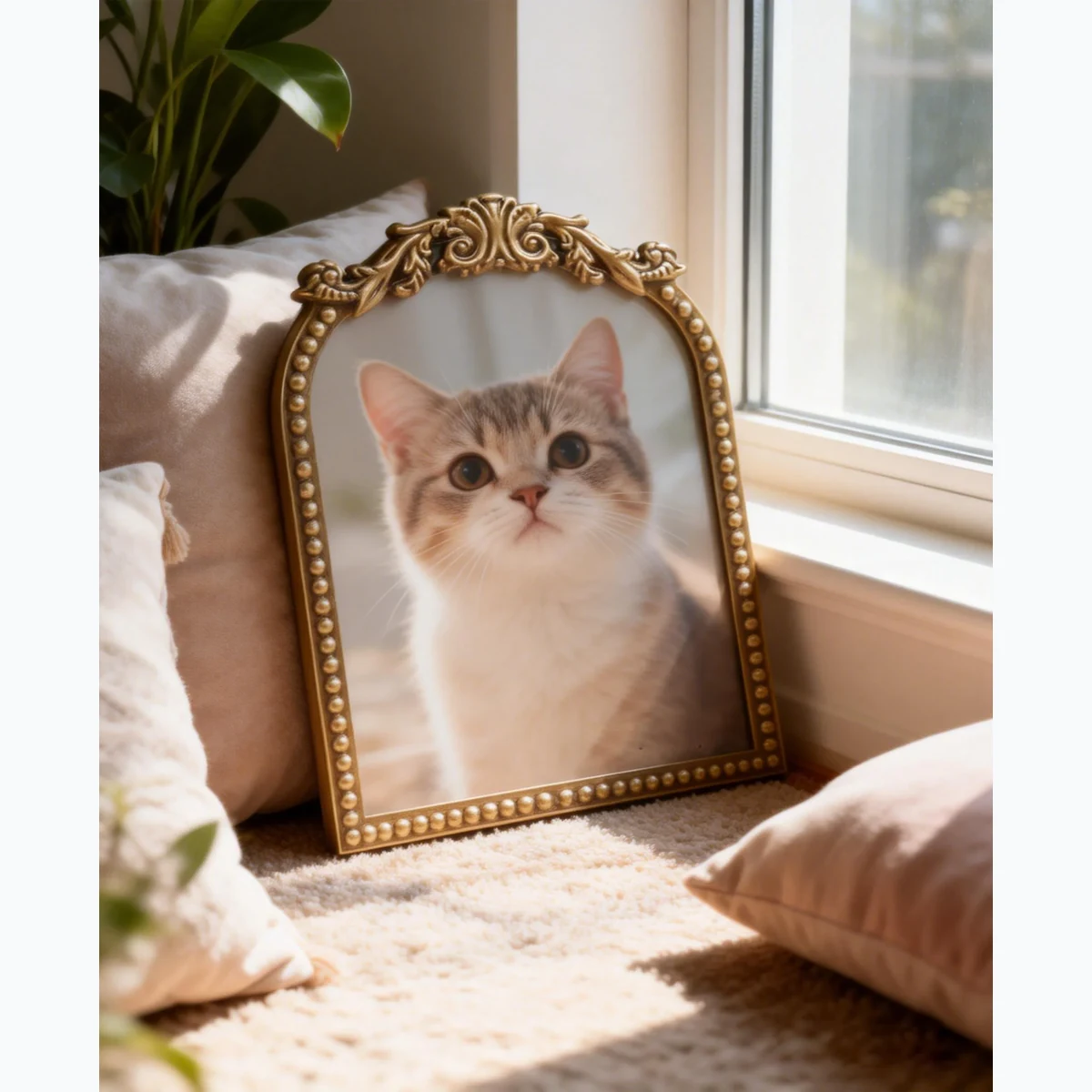 Art Deco Metal Arch Picture Frame