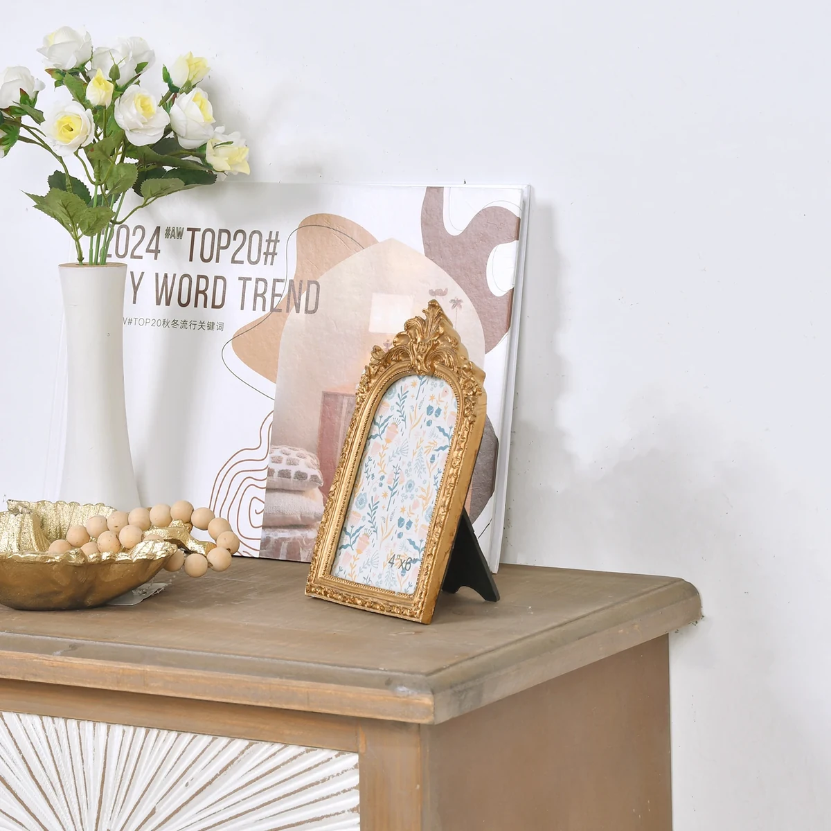 Antique Metal Picture Frame