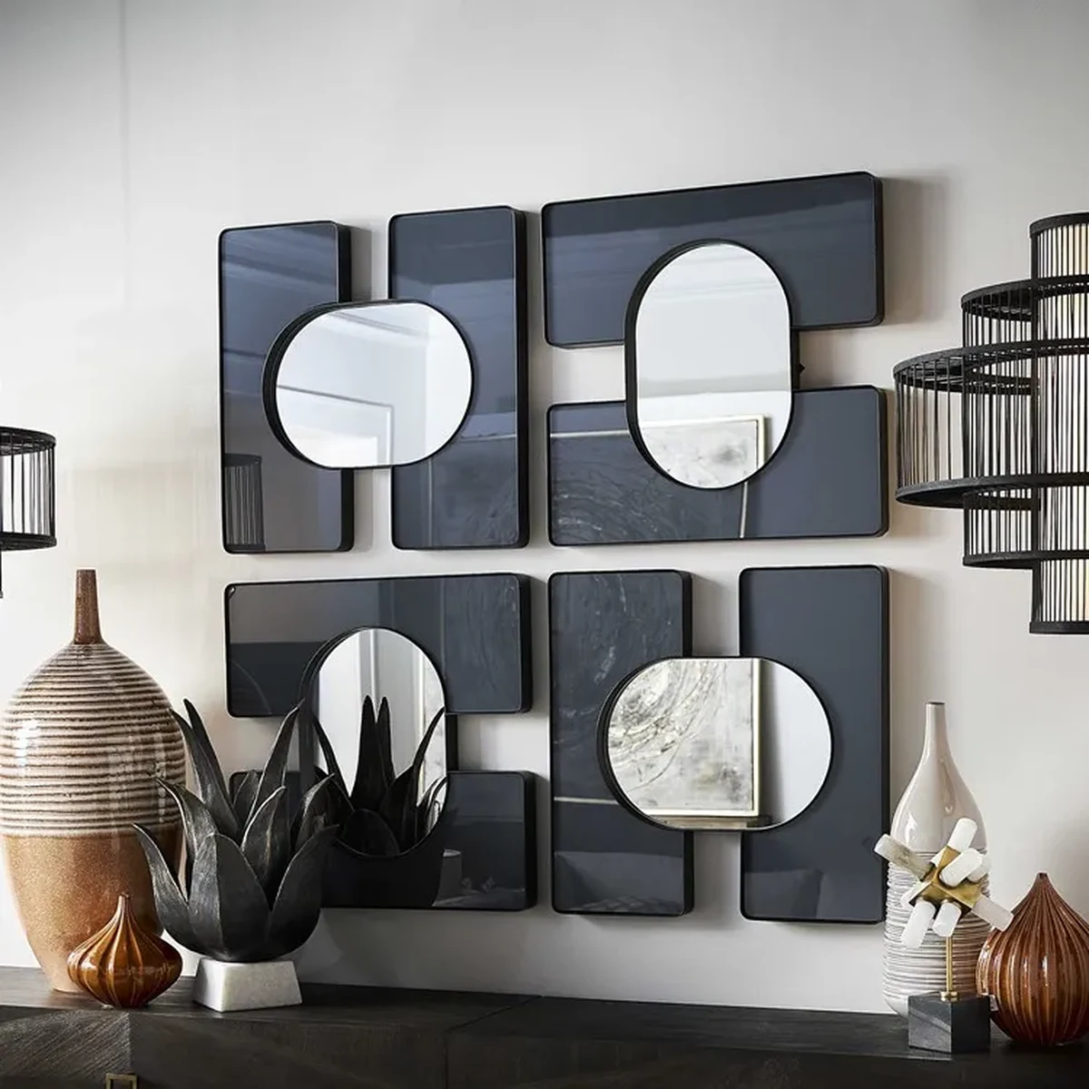 Modern Metal Wall Mirror
