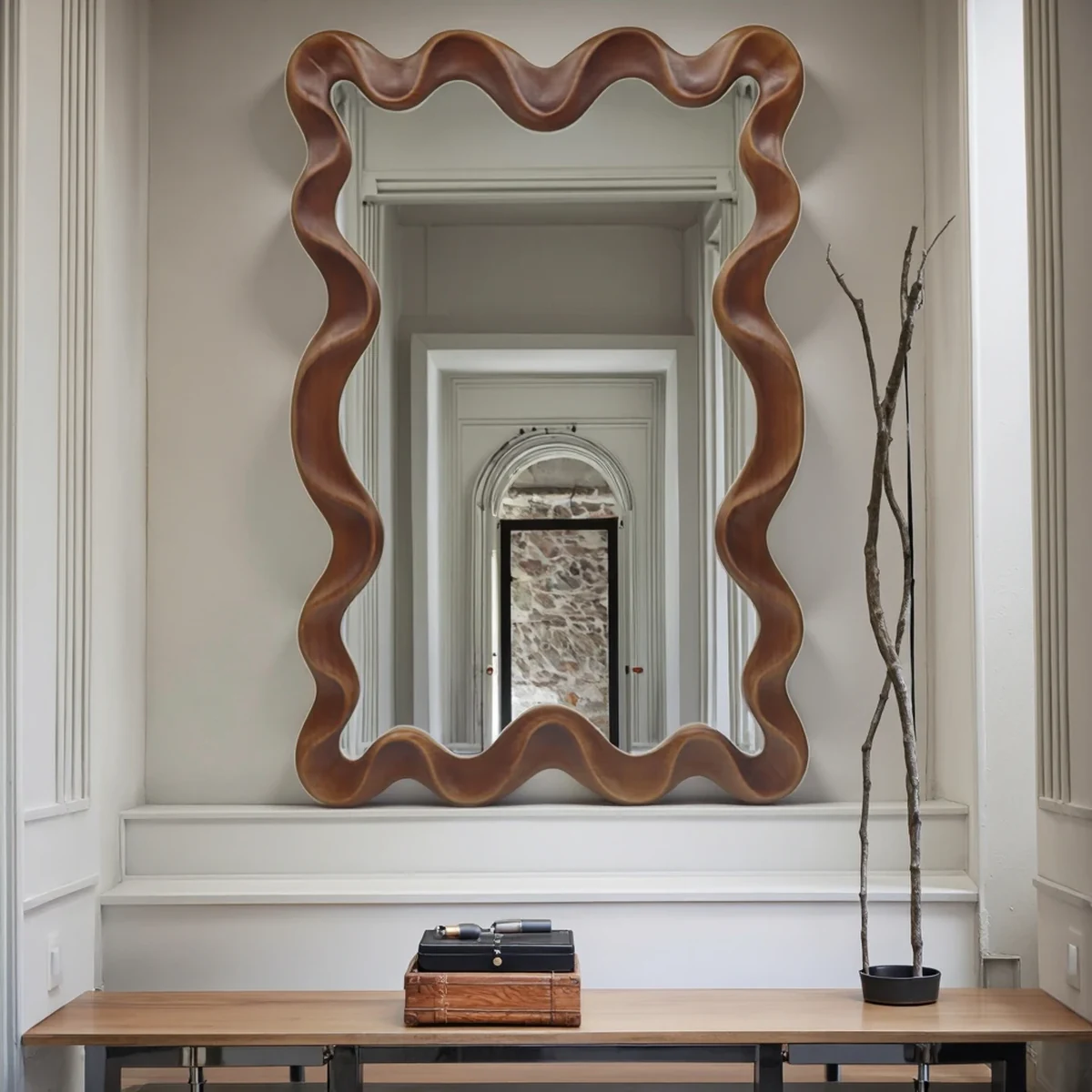 Classic Solid Wood Wall Mirror