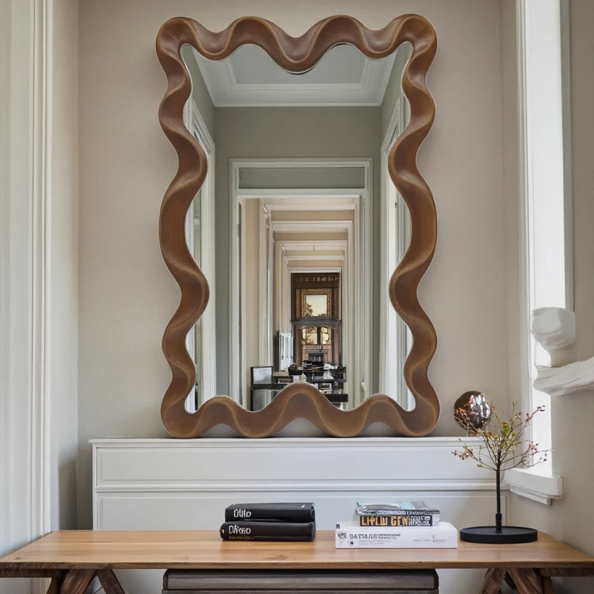 Classic Solid Wood Wall Mirror
