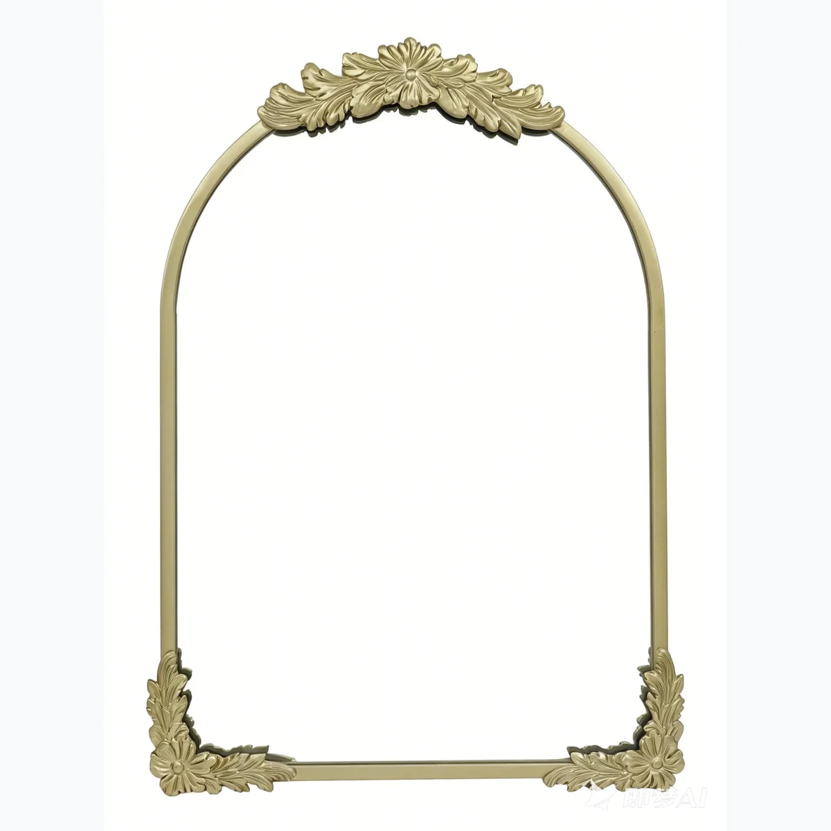 Antique Metal Arch Wall Mirror